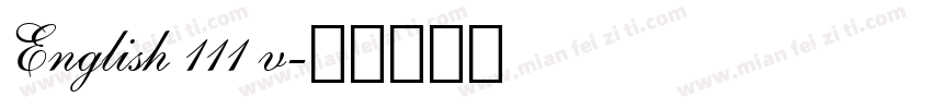 English 111 v字体转换